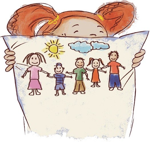 Выставка детских рисунков "Крепкая семья - крепкая Беларусь"